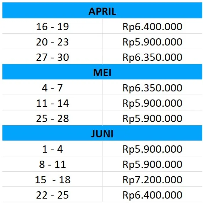 Singapore - Malaysia - Thailand Paket Tour Thailand (Bangkok Pattaya) jadwal thailand apr jun 24