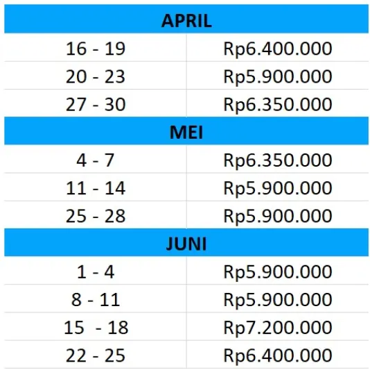 Singapore - Malaysia - Thailand Paket Tour Thailand (Bangkok Pattaya) jadwal thailand apr jun 24